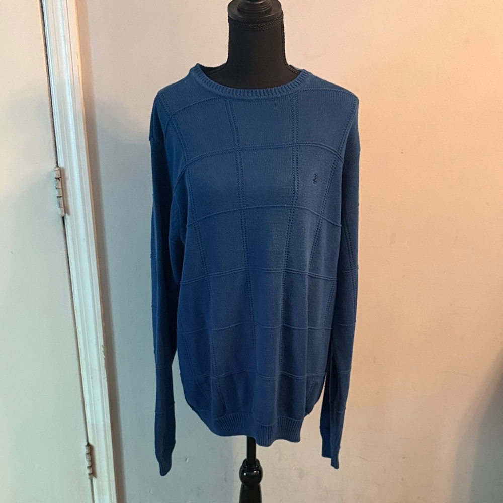 Izod Men's Crewneck Sweater in Blue